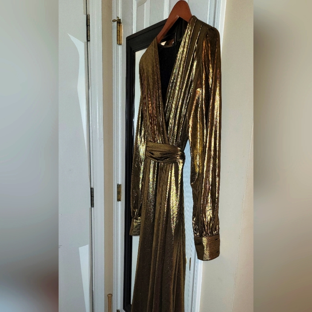 Gold Metallic Dress 2XL